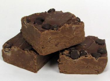 Chocolate Chocolate Chip Fudge