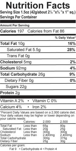 peanut butter m&ms calories