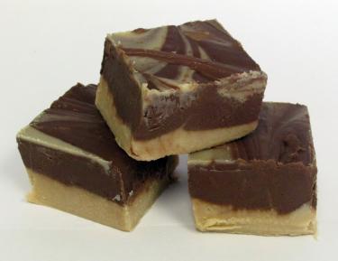 Chocolate Peanut Butter Swirl Fudge