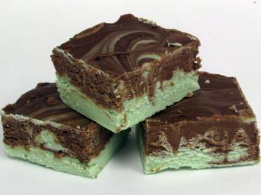 Mint Chocolate Swirl Fudge